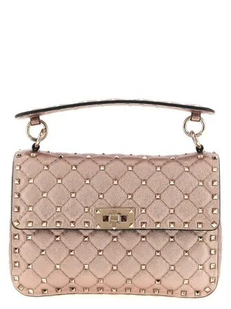 Valentino Garavani Pink Rockstud Spike Shoulder Bag