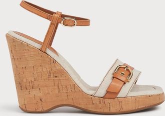 L.k. Bennett Womens SKY Sandals, Tan Canvas - Size UK 6