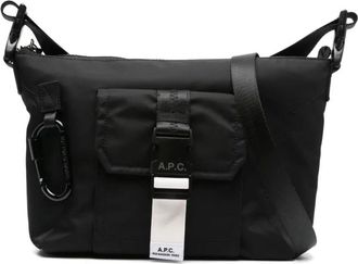 A.P.C. A.p.c., Tassen, Dames, Zwart, ONE Size, Nylon, Urban Trek Schoudertas Zwart