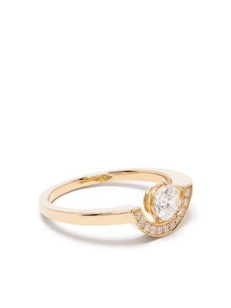 Loyal.e Paris Anello Intr&eacute;pide in oro giallo 18 carati con diamanti