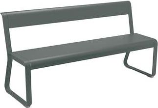 Fermob Bench with backrest Bellevie - Grey - Aluminium - Designer Pagnon & Pelhaître