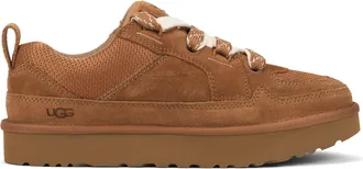 UGG Womens Sneakers Lo Lowmel Chestnut Suede Leather Trainers