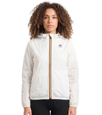 K-Way White Logo Hood Jacket