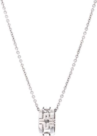 Bulgari Parentesi Ring Pendant Necklace 18K White Gold