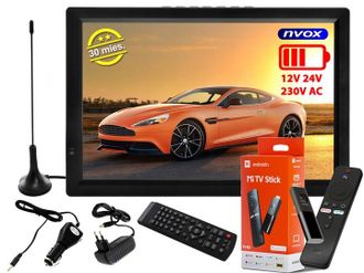 OEM Televisor Port&aacute;til Para Terreno, Caravana, Remolque, Cami&oacute;n, Smart Tv Dvb-t2 14 Cm1