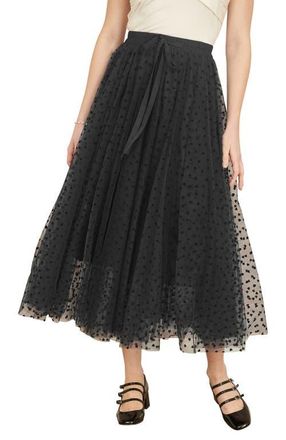 Yumi Mesh Tulle Skirt in Black at Nordstrom, Size 10