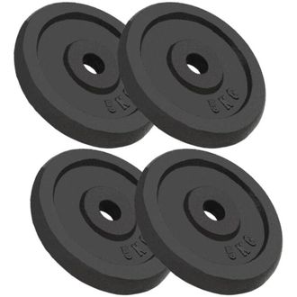 vidaXL Discos De Pesas De Hierro Fundido 4 Uds 4x5 Kg Vidaxl