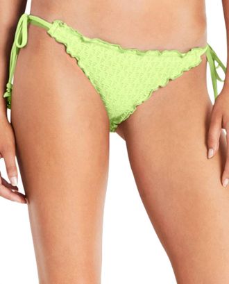 Seafolly Ruffle Tie Side Hipster Bikini Bottom In Havana