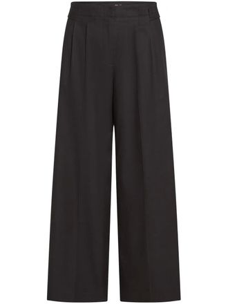 Karl Lagerfeld pleated wide-leg trousers - Black