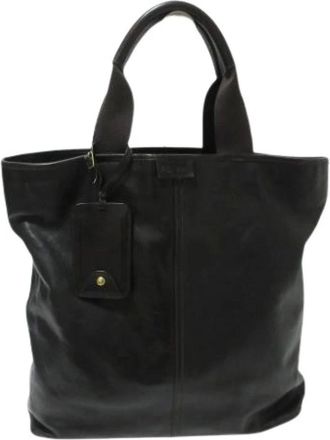 Saint Laurent Pre-owned Tote Bags, male, Brown, Size: ONE SIZE Pre-owned Rive Gauche Leather Tote Bag