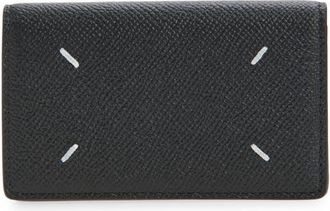 Maison Margiela Leather card case in Black at Nordstrom