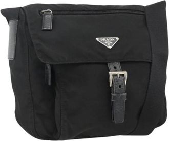 Prada Pre-owned Vintage Nylon Schoudertas - Dames - Vintage Schoudertas - Zwart - ONE Size - Nylon - Vintage