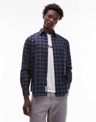 Carhartt Work in Progress Widmark - Camicia blu in flanella a quadri