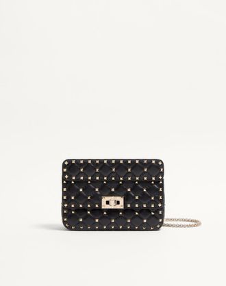 Valentino Garavani Borsa Piccola Rockstud Spike In Nappa Donna NERO UNI