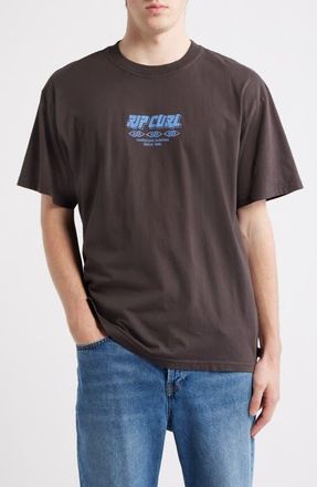 Rip Curl Liquid Trips Ripper Graphic T-Shirt in Washed Black at Nordstrom, Size Xx-Large