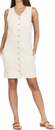 Dear John Denim Zamira Sleeveless V-Neck Dress In Wheat