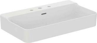 Ideal Lavabo Conca 800x450x165mm Blanco 3 Orificios Para Grifer&iacute;a, Con Rebosadero Ideal Standard