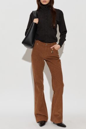 Stella McCartney Corduroy Trousers, Womens, Brown
