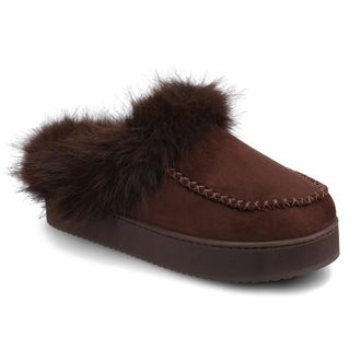 Journee Collection Womens Taran Sherpa Mule Slipper