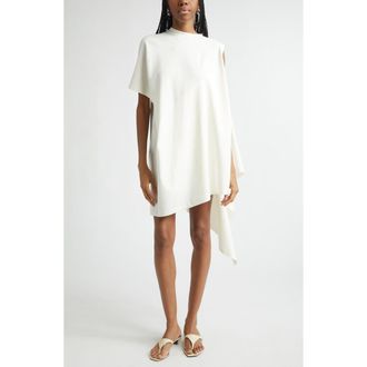 Coperni Zero Waste Asymmetric Shift Dress in White Wht at Nordstrom, Size X-Small
