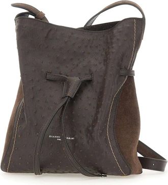 Gianni Chiarini Tassen, Dames, Bruin, ONE Size, Leer, Sienna Schoudertas