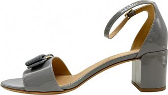 Ferragamo Womens Gavina Ankle Strap Sandal In Fossil Grey