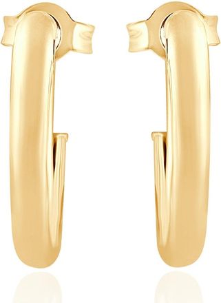 Pompeii3 14k Yellow Gold 3mm Small Womens Hoop Earrings.5 Tall 1 grams