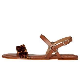 Bernardo Henre Haircalf Natural Leopard / Luggage HENRE-HAIRCALF Womens