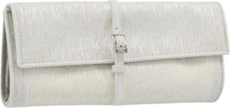 Dior Pre-owned Trotter Canvas Pouch - Dames - Vintage Accessoires - Wit - ONE Size - Leer - Vintage