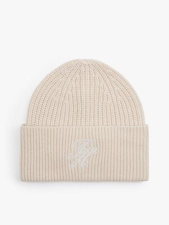 Tommy Hilfiger Cashmere Blend Logo Embroidery Beanie