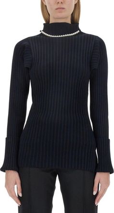 Alberta Ferretti Ribbed Stretch Knit-Donna