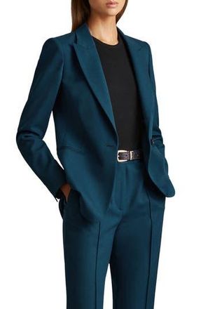 Reiss Jade Tailored Fit Single Breasted Jacket in Teal at Nordstrom Rack, Size 0 Us / 4 Uk