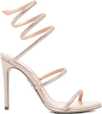 Rene Caovilla Light Pink Rhinestone Heels