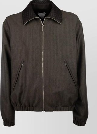 Bottega Veneta striped single-breasted coat