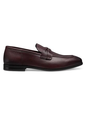 Stuart Weitzman Mens Simon Criss Cross Loafer In Bordo