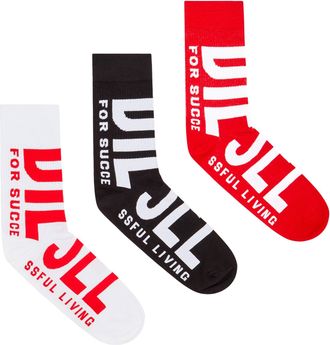 Diesel 3-pack of maxi logo socks - Socks - Man - Multicolor