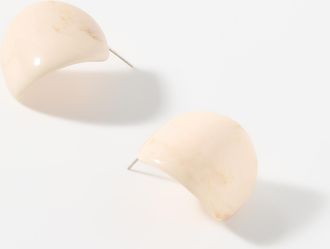 Simons Womens Large resin half-Hoop Earrings