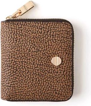 Borbonese Compacte ritssluiting portemonnee met RFID-bescherming - Dames - Portefeuilles - Bruin - ONE Size - Accessoires