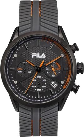 Fila Herenhorloge Chronograaf Siliconen Armband Filastyle 38-176 - Heren - Horloges - Grijs - ONE Size - Accessoires