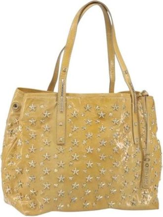 Jimmy Choo London Pre-owned Tote Bags, female, Yellow, Size: ONE SIZE Pre-owned Coated Canvas Tote Bag