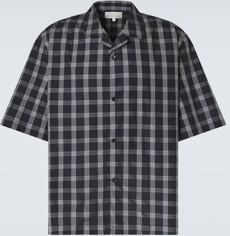 STUDIO NICHOLSON Kline checked cotton bowling shirt