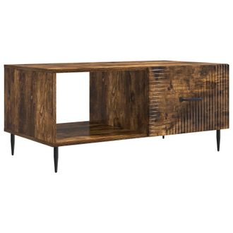 vidaXL Mesa De Caf&eacute; Roble Ahumado 90 X 50 X 40 Cm Madera De Ingenier&iacute;a Vidaxl