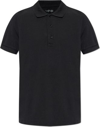 Tom Ford Piquet Polo - Heren - Polos - Zwart - XL - Katoen - Tops