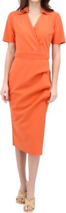 La Petite Robe Di Chiara Boni Ruffle Cocktail Dress In Orange Blush