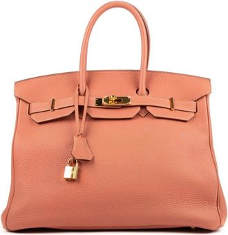 Herm&egrave;s Birkin 35 handbag - women - Calf Leather - One Size - Neutrals