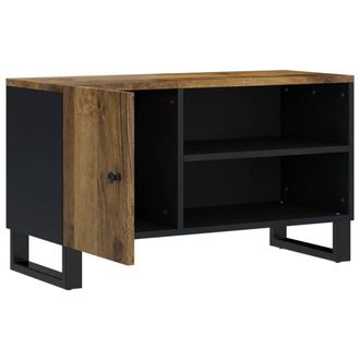 Berkfield Home TV Cabinet 80x33x46 cm Solid Wood Mango&Engineered Wood in Brown | Size: 80 x 33 x 46 cm