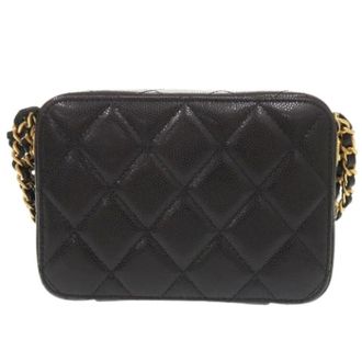Chanel Pre-owned Vintage Schoudertas - Dames - Pre-owned - Zwart - Maat: ONE Size Leer