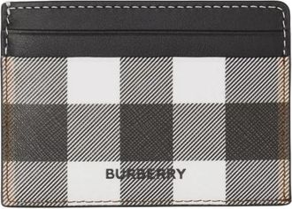 Burberry Check Card Case - Heren - Portefeuilles - Veelkleurig - ONE Size - Leer - Accessoires