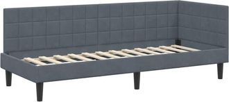 vidaXL Estructura De Cama En Esquina Gris Oscuro 80 Cm X 200 Cm Vidaxl