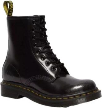 Dr. Martens 1460 Zilver Zwarte Veterboots - Dames - Veterlaarzen - Zwart - 37 EU - Leer - Schoenen